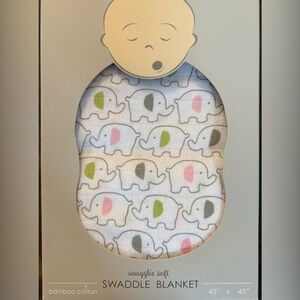 Pink Elephants Swaddle Blanket
